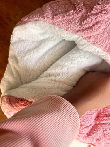 Customer photo review of SnuggleSnow Winter Fleece Blanket