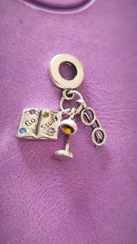 E. A. review of 925 Sterling Silver Go Study Charm image 1 out of 1