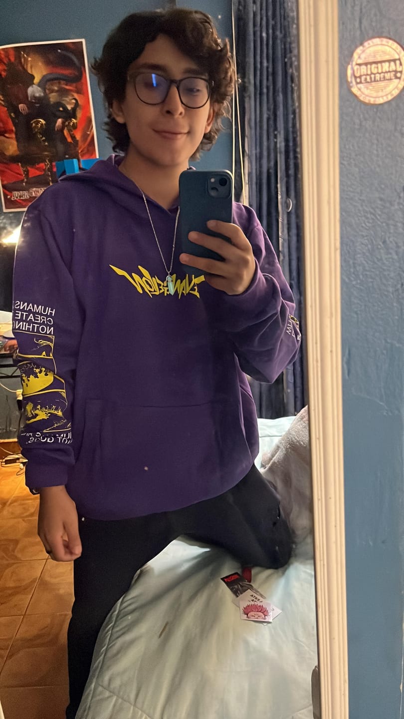 Customer photo review of Neon Human Hoodie