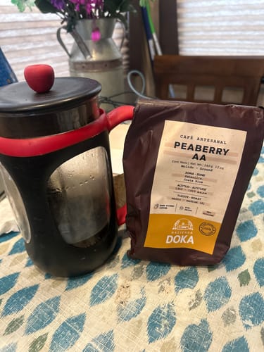 Customer photo review of Café Hacienda Doka Peaberry AA