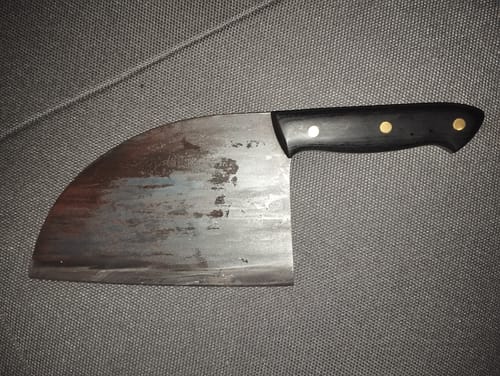 Customer photo review of Handgeschmiedetes Kochmesser - Black