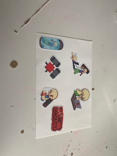 Customer photo review of Flee The Facility - Emoticon Vinyl Sticker Pack Sheet (1pc)