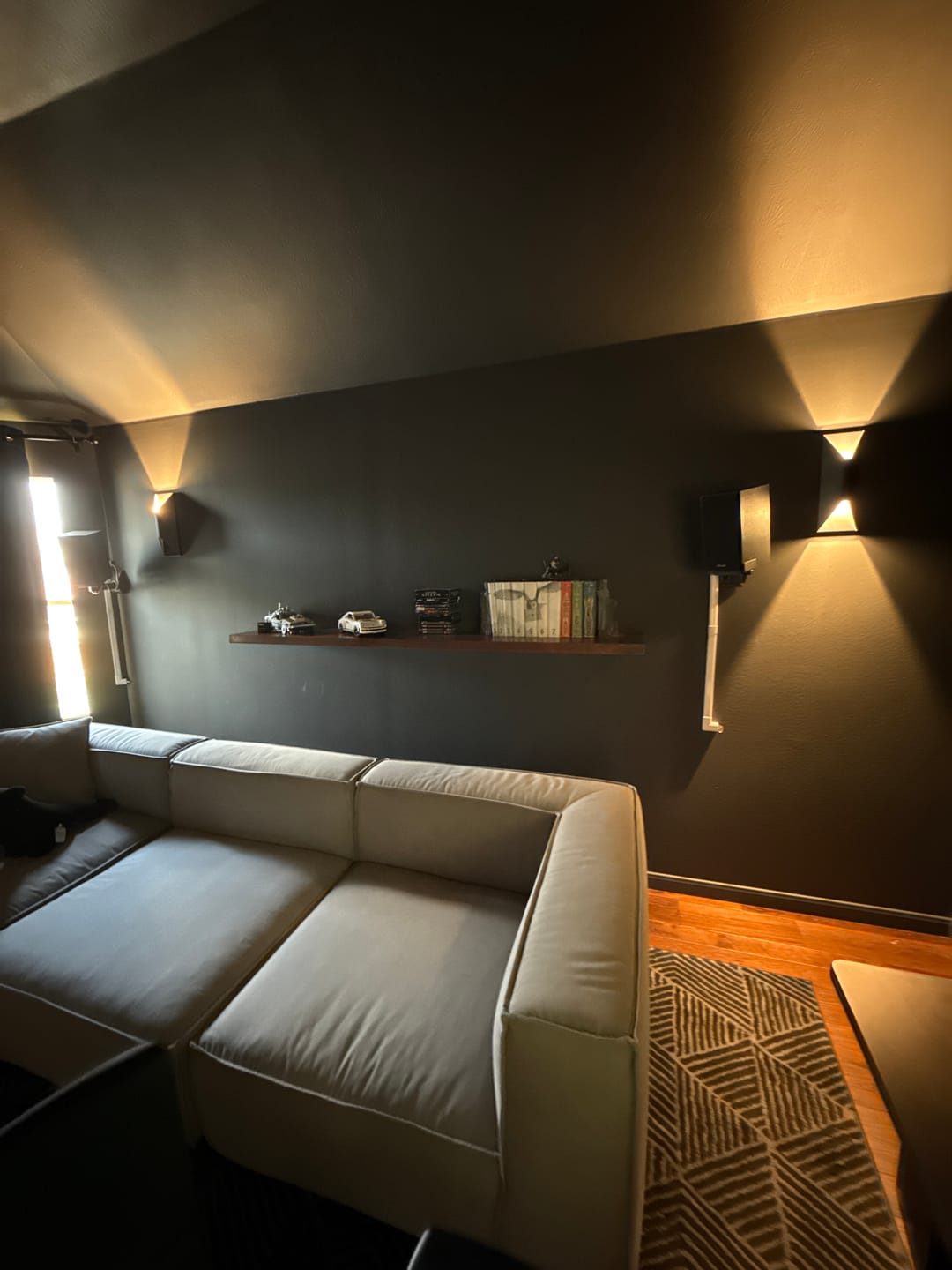 Customer photo review of Walnut Floating Shelves