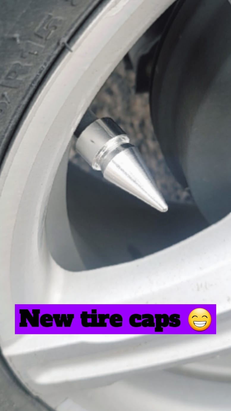 Customer photo review of Spike Tire Valve Caps