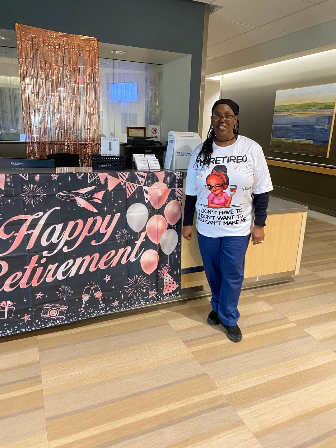 Customer photo review of I'm Retired You Can't Make Me Retirement Gift - Personalized T-Shirt