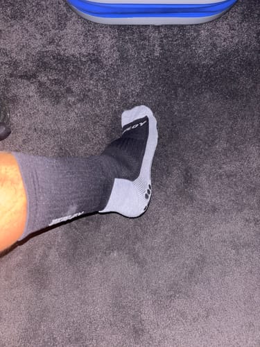 Customer photo review of Deploy V1 Grip Socks - Black