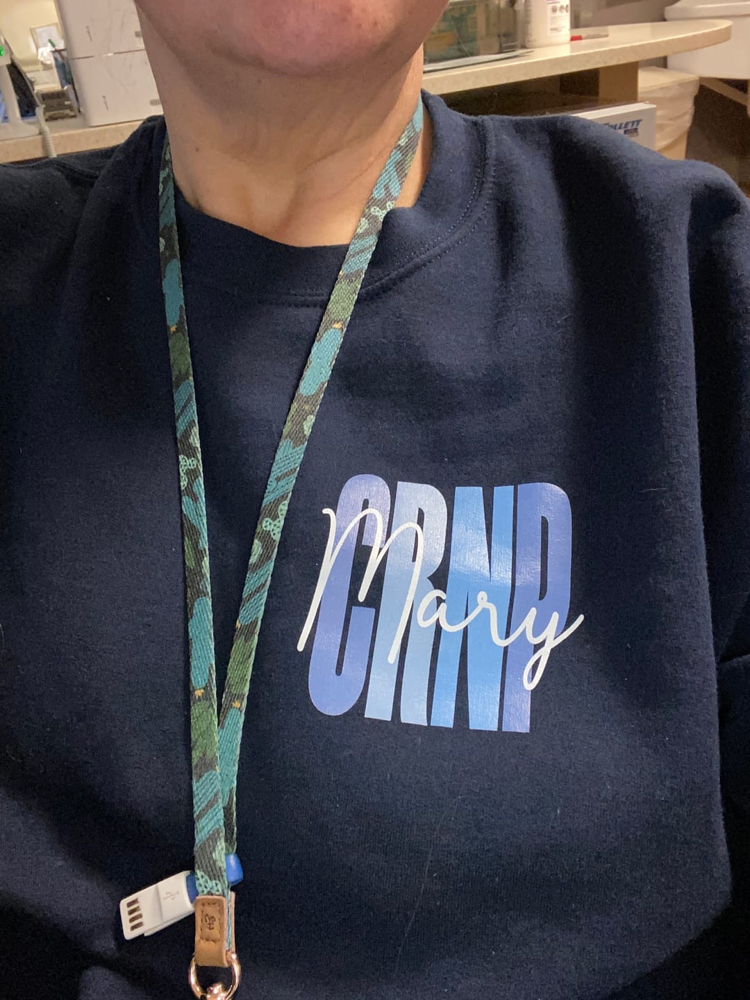 Customer photo review of Personalized Sweatshirt | Blue or Pink Certifications