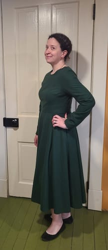 Customer photo review of Green Swing Winter Long Wool Dress 4551