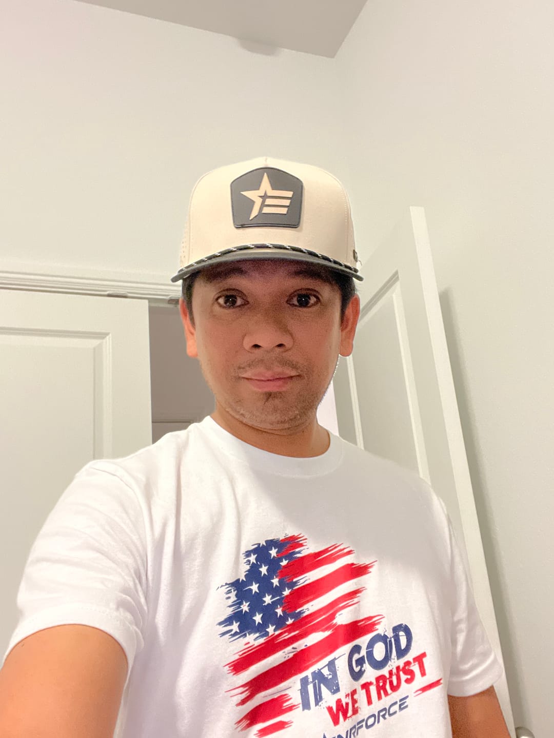 Customer photo review of In God We Trust Tee