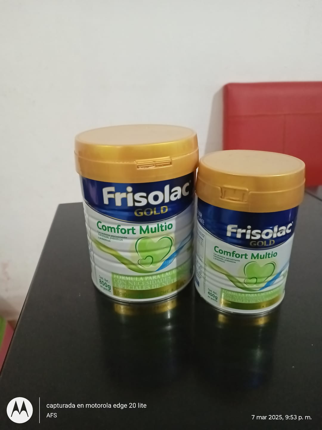 Customer photo review of Frisolac Gold Comfort Multio (0-12 Meses) Pack C/ 1.2 Kg