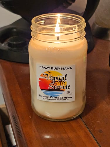 Customer photo review of Crazy Busy Mama Exclusive Tropical Sunrise Candle