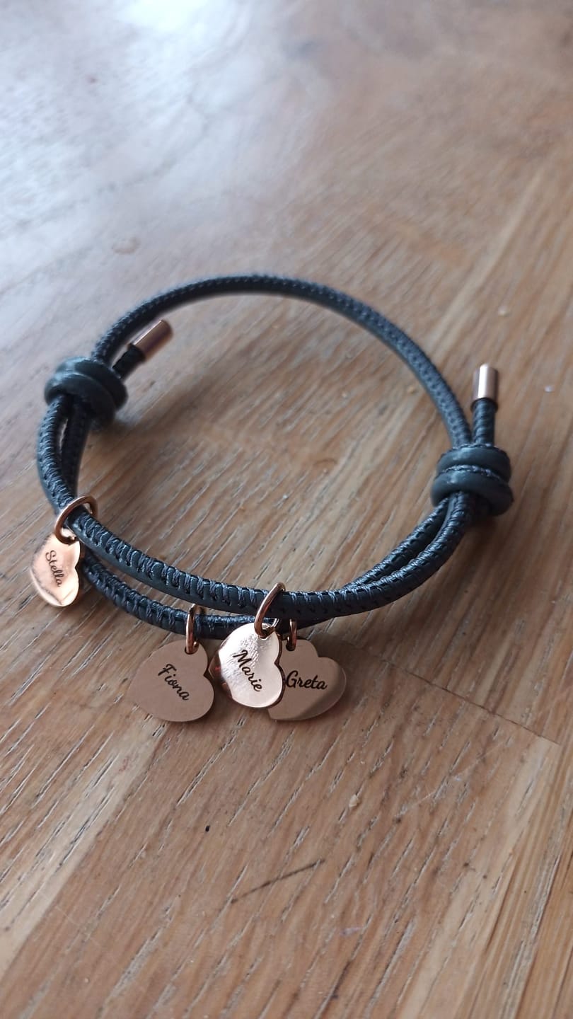 Customer photo review of Meine Liebsten - Familien-Lederarmband