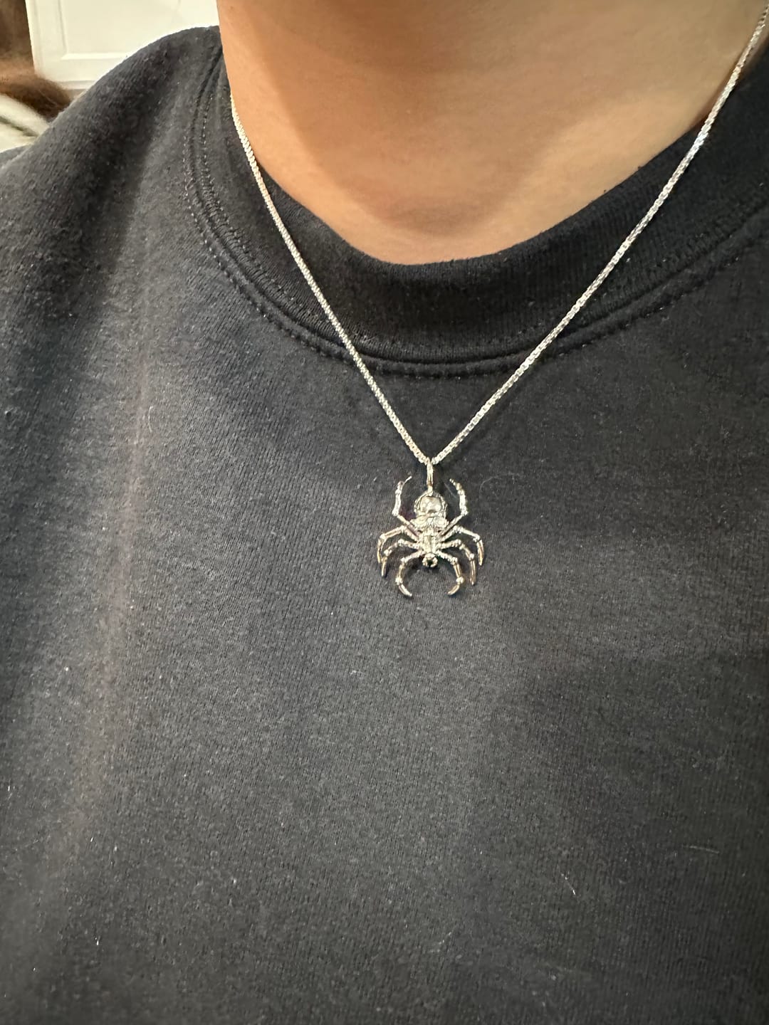 Customer photo review of SPIDER SKULL PENDANT