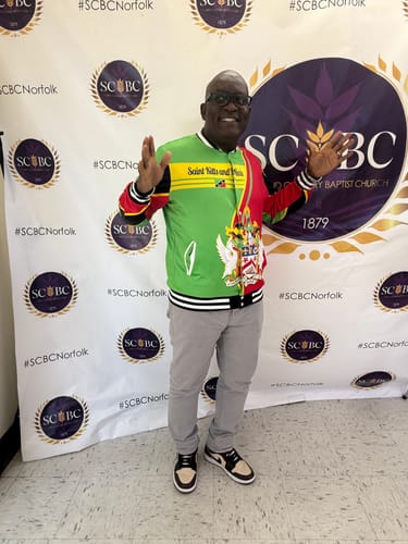 Customer photo review of Saint Kitts and Nevis Baseball Jacket Coat Of Arms Style LT14