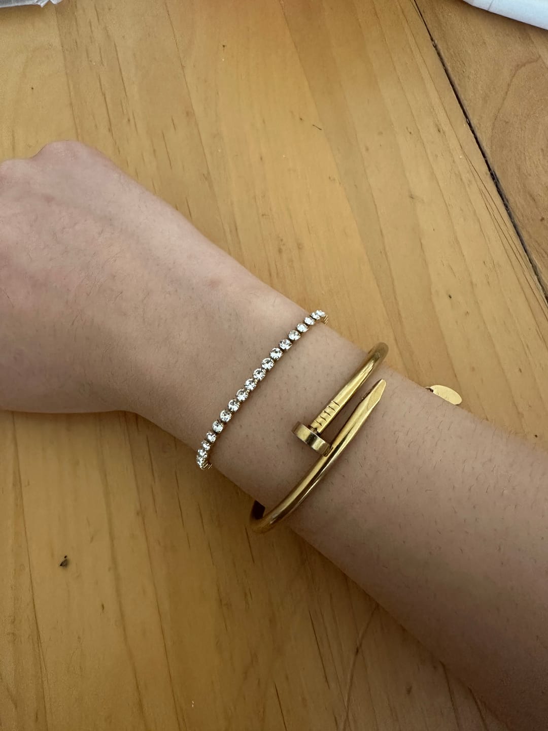 Customer photo review of Hi-Life Tennis Armband 14K Vergoldet