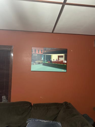 Customer photo review of Lebowski Nighthawks Canvas 36x24