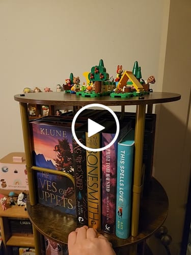 Customer video review of Flycity 3-5 Tier Rotating Bookshelf With 360° Spinning Display