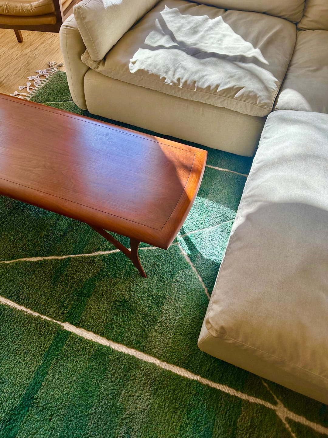 Customer photo review of Sabani | Green Moroccan Rug 6x9 Soft Beni Ourain | Handmade Berber Wool Carpet | 6'66x9'68 Ft | 203x295 cm