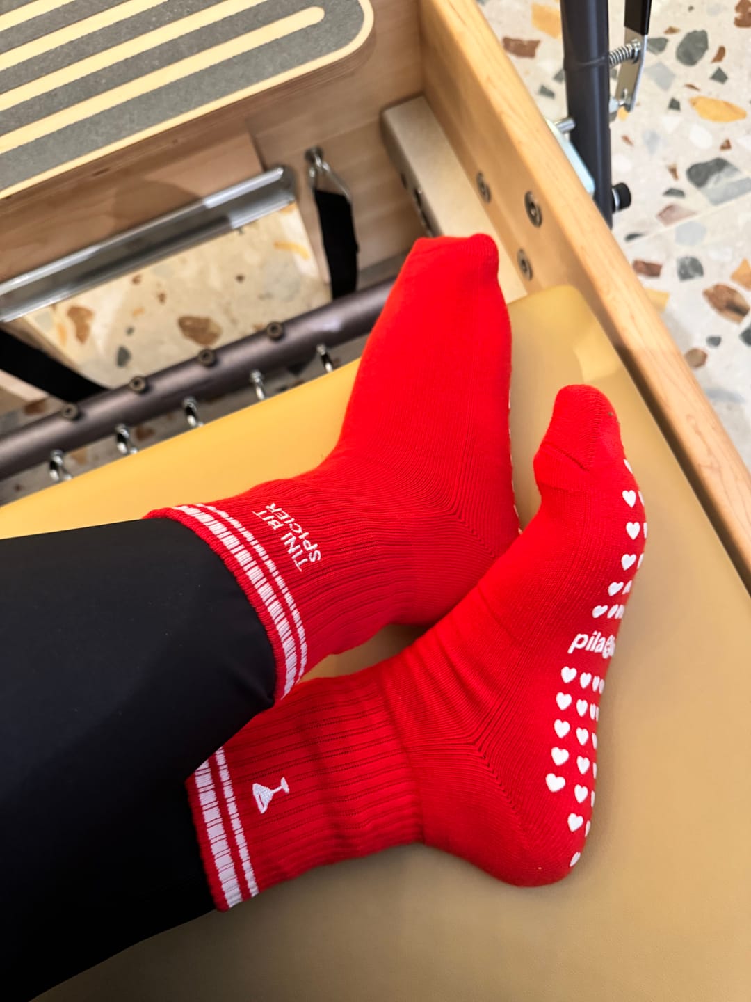 Customer photo review of Tini Bit Spicier Grip Socks