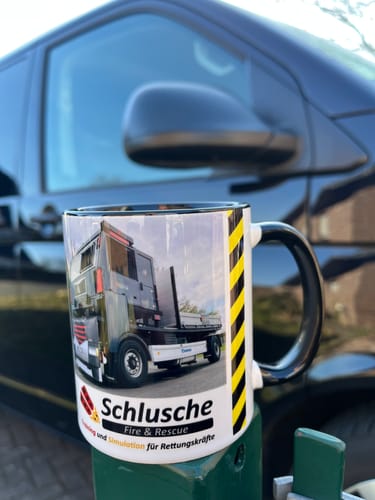 Customer photo review of TassenExpress - Becher Keramik Tasse mit Logo bedruckt 325ml Firmenlogo