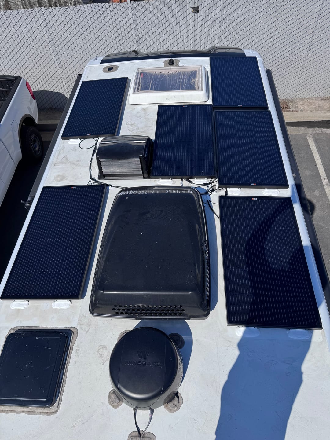 Customer photo review of MEGA 100 | 100 Watt Solar Panel | Premier 12V Off-Grid Solar Panel for Vans, Campers, Boats | 25-Year Output Warranty | UL Certified
