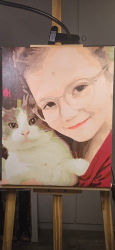 Customer photo review of Custom Paint by Numbers Kit