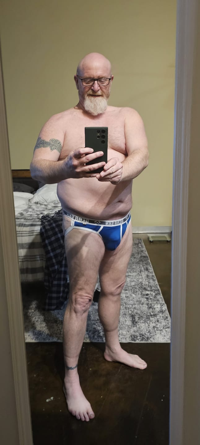 Customer photo review of Bear Skn Jockstrap - Blueberry Lights