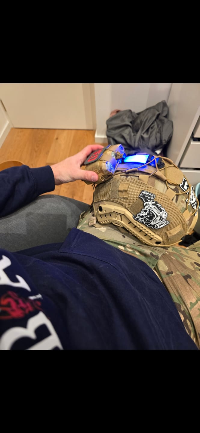 Customer photo review of Cygnus Armory - Helmet Signal Light