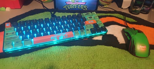 Customer photo review of Banshee K68 Magnetic Switch Keyboard - Teenage Mutant Ninja Turtles (4 Colors in 1)