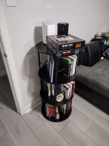 Customer photo review of Flycity 3-5 Tier Rotating Bookshelf With 360° Spinning Display