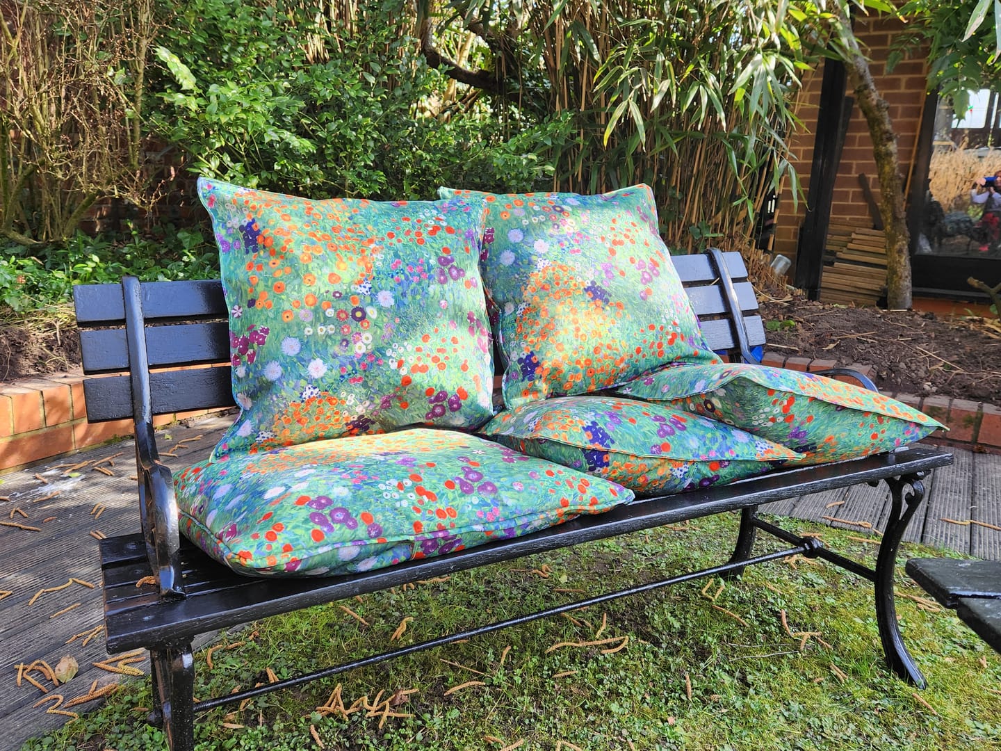 Customer photo review of Klimt Flower Garden Water Resistant Fabric
