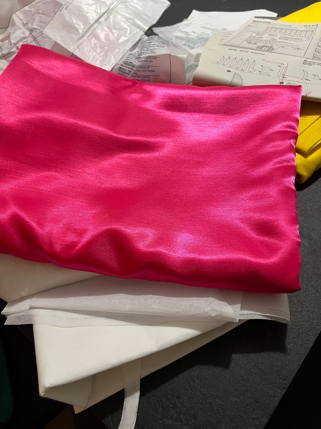 Customer photo review of Plain Shantung Satin Fabric