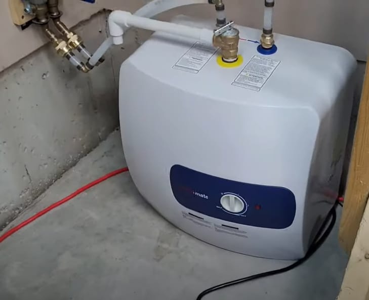Customer photo review of Mini Tank Electric Water Heater 6.5 Gallons