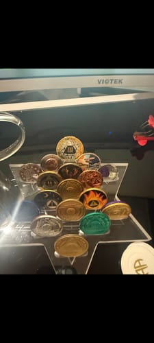 Customer photo review of 1 to 50 Year 40mm Gold & Silver AA Medallions - Bi-Plate Fancy Chips/Coins