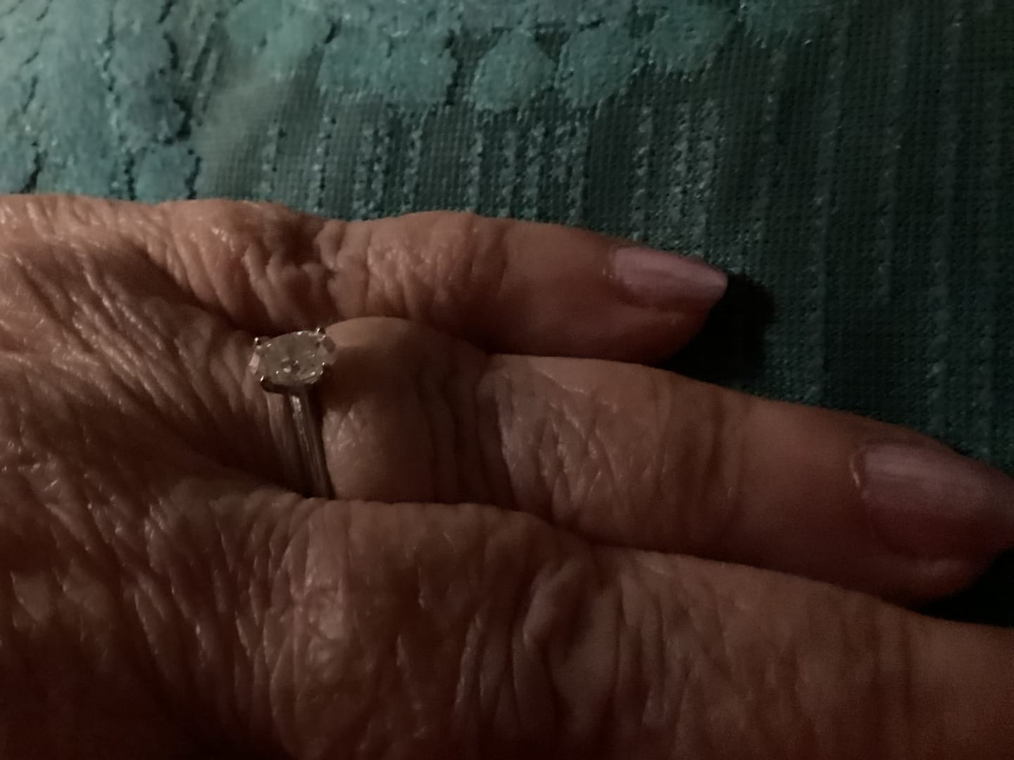 Customer photo review of Classic Solitaire Oval Moissanite Four Prong Polish Engagement Ring