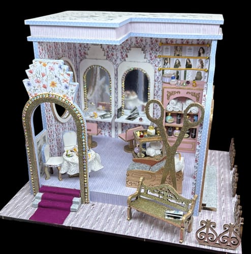 Customer photo review of Hair Salon Shop DIY Miniature House Kit