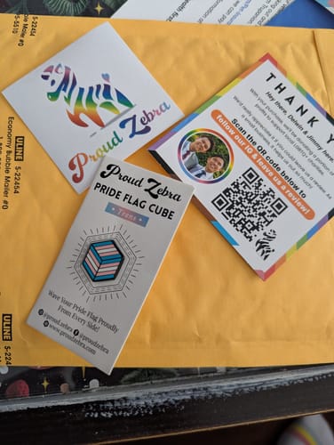 Customer photo review of Inclusive Flag - 3rd Edition Pins [Set]