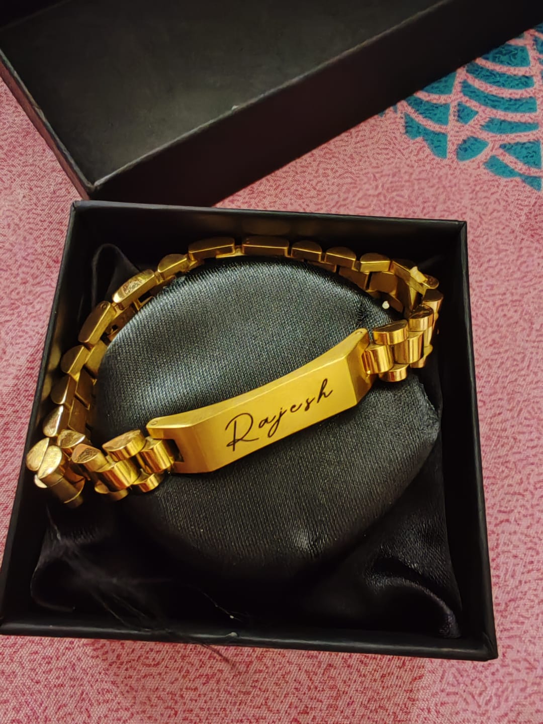 Customer photo review of Personalised Stark Bracelet