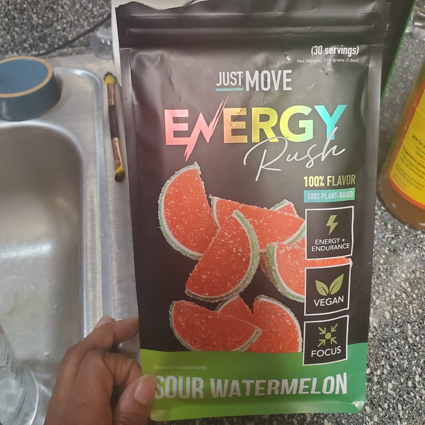 Customer photo review of Sour Watermelon Energy Rush - Pre Workout