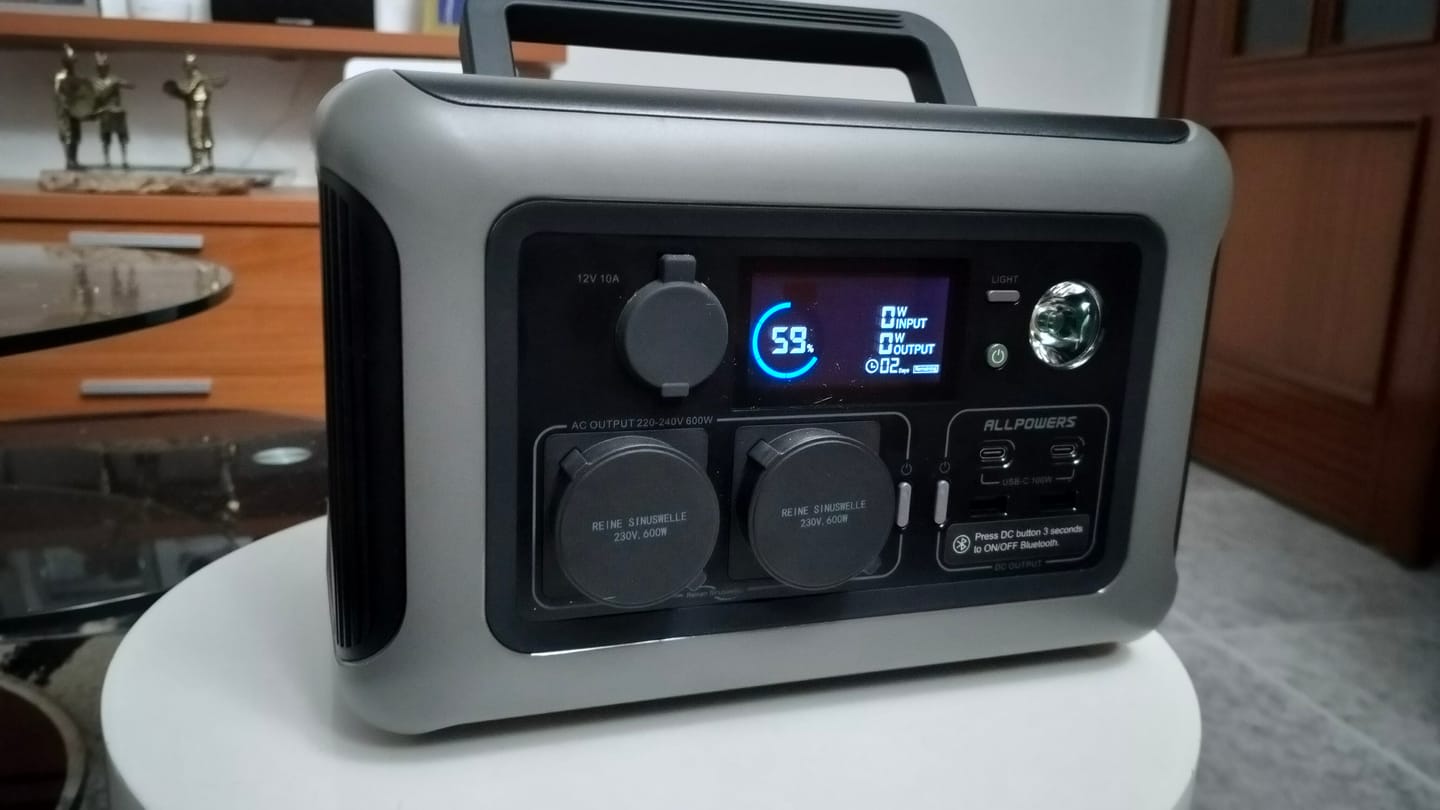 Customer photo review of ALLPOWERS R600 Estación de Energía Portátil 600W 299Wh Batería LiFeP04