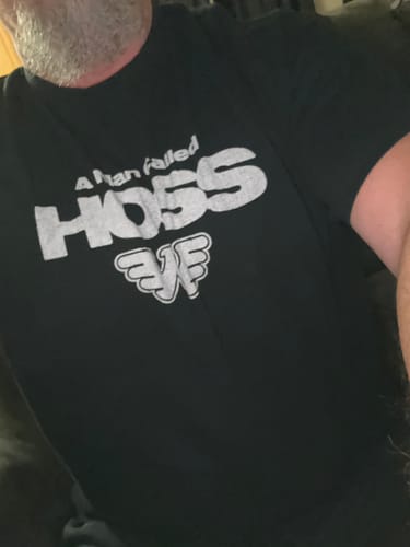 Customer photo review of A Man Called Hoss Men's Tee Shirt