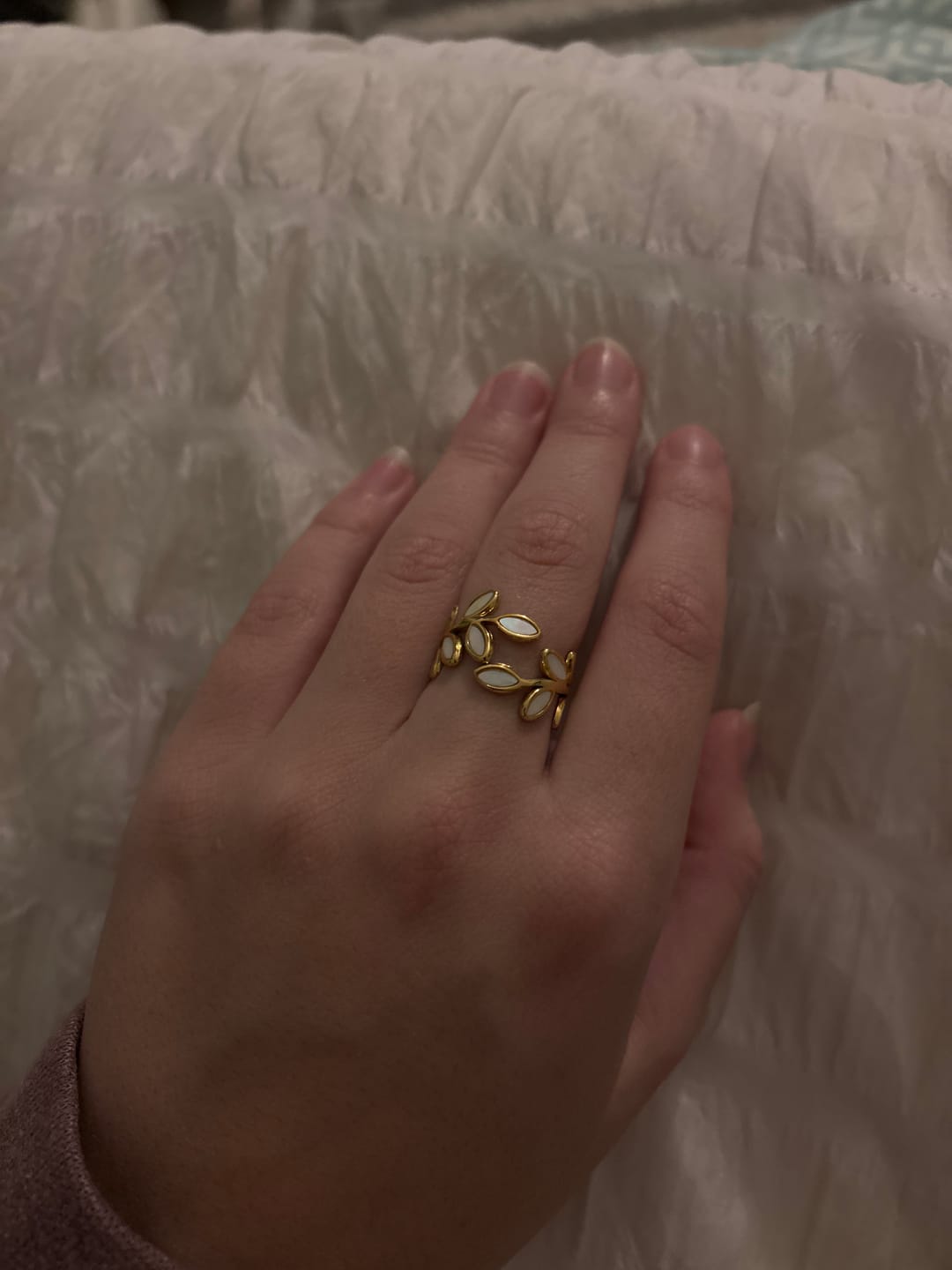 Customer photo review of Gold Leaf Ring