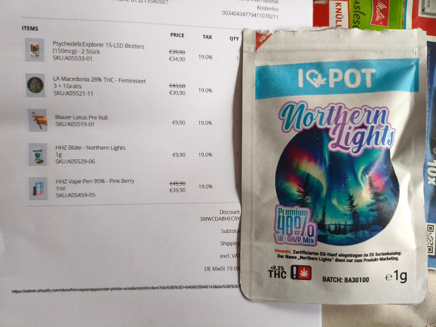 Customer photo review of HHZ Blüte - Northern Lights