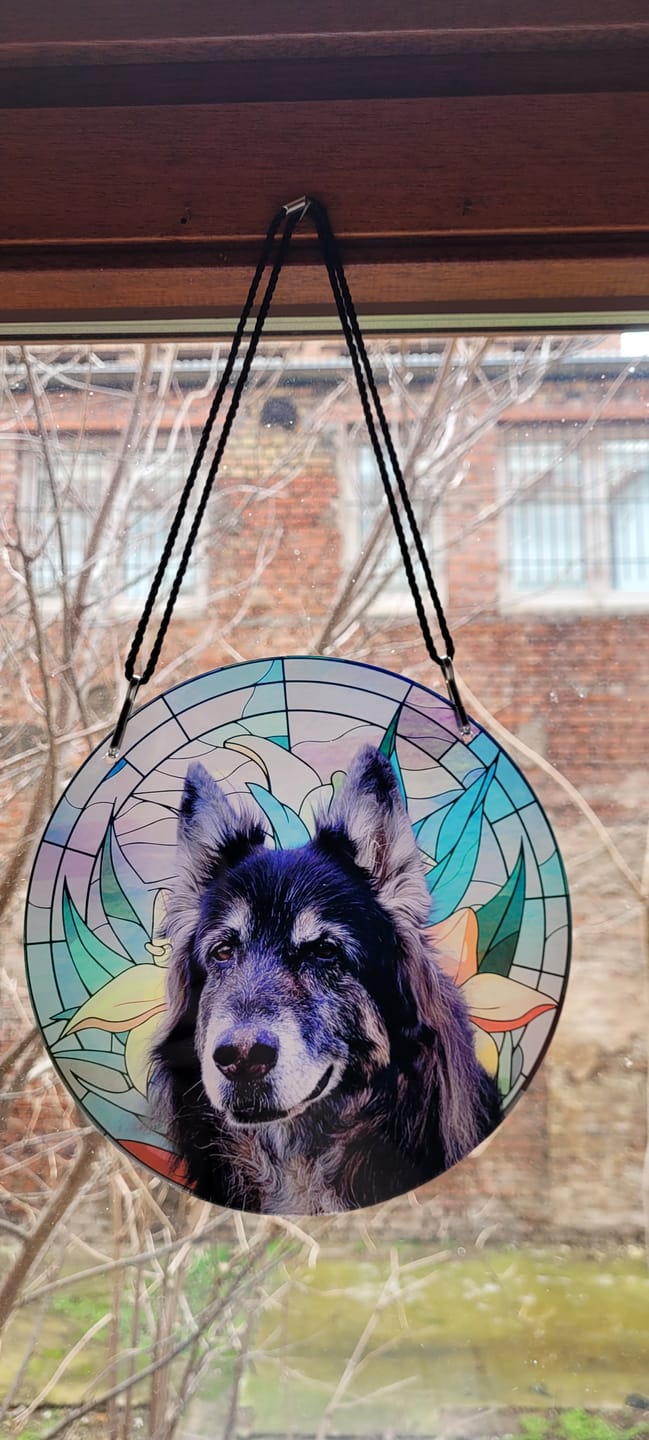 Customer photo review of Haustierportrait - Individueller Sonnenfänger