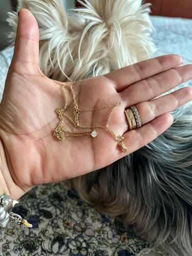 Customer photo review of Collar Con Diamante 0.30 Ct