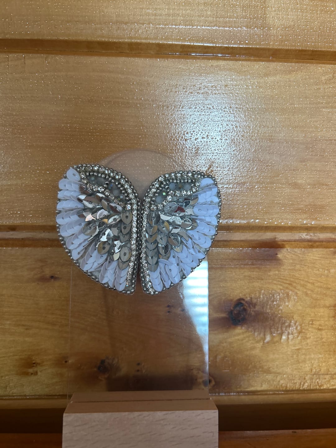 Customer photo review of Taller Aros Bordados Alas Cherub + Kit de materiales (L004)