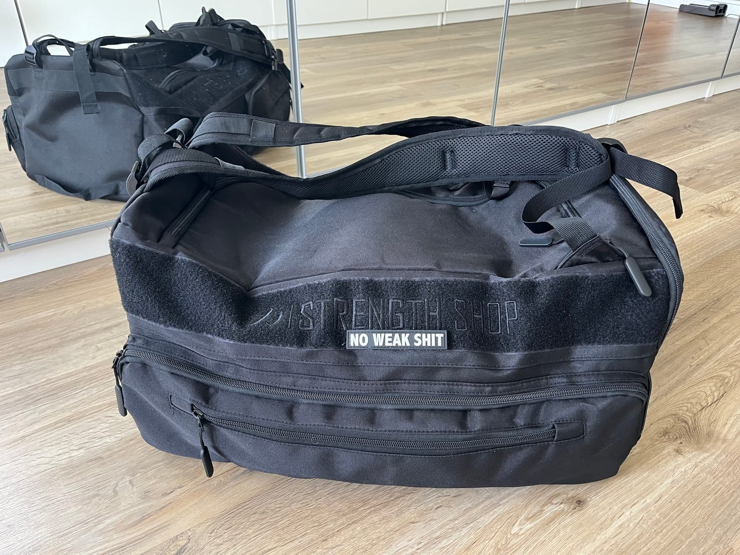 Customer photo review of Hybrid Duffel / Backpack – The Ultimate Gym Bag
