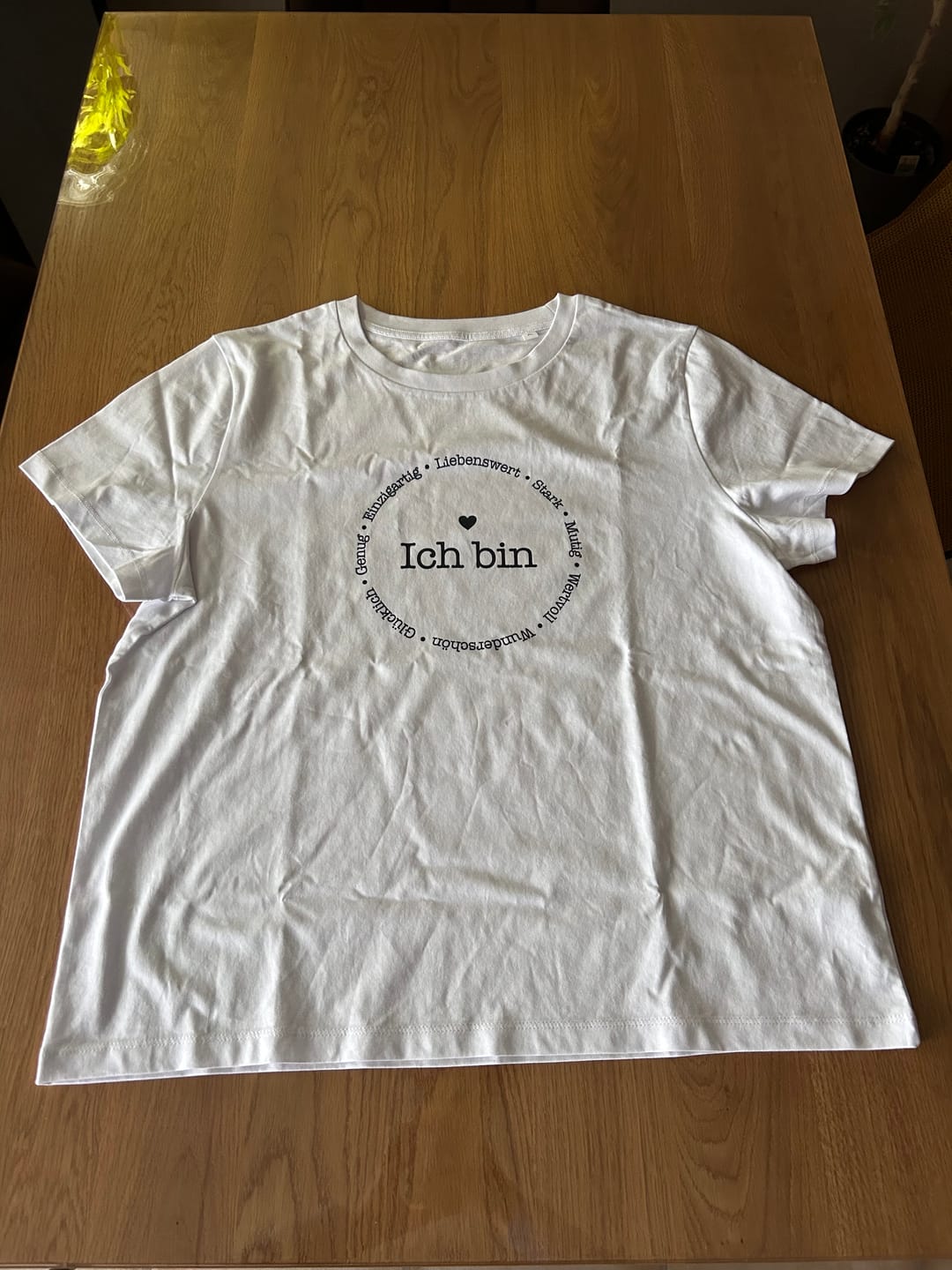 Customer photo review of Ich bin 100% Bio T-Shirt