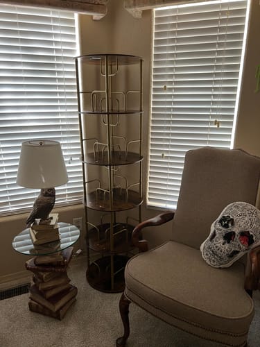 Customer photo review of Flycity 3-5 Tier Rotating Bookshelf With 360° Spinning Display