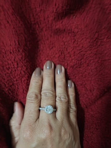 Customer photo review of HALO RING - Fine Silver